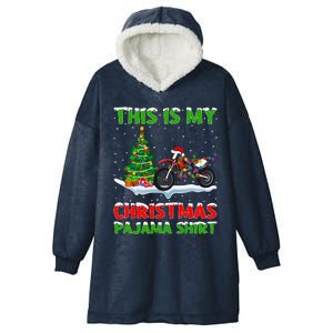 This Is My Christmas Pajama Dirt Bike Christmas Hooded Wearable Blanket