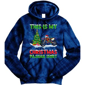 This Is My Christmas Pajama Dirt Bike Christmas Tie Dye Hoodie