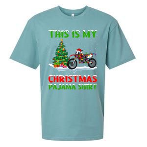 This Is My Christmas Pajama Dirt Bike Christmas Sueded Cloud Jersey T-Shirt