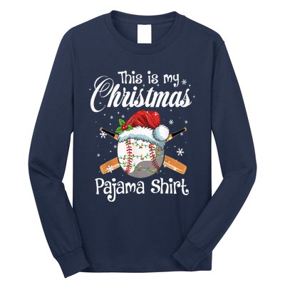 This Is My Christmas Baseball Pajama Long Sleeve Shirt