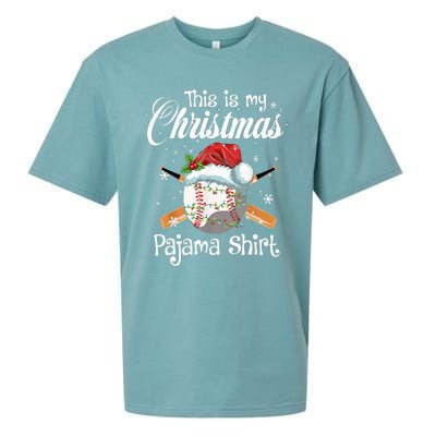 This Is My Christmas Baseball Pajama Sueded Cloud Jersey T-Shirt