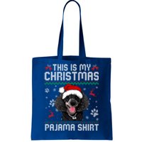 This Is My Christmas Poodle Dog Pajama Merry Xmas Gift Tote Bag