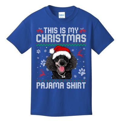 This Is My Christmas Poodle Dog Pajama Merry Xmas Gift Kids T-Shirt