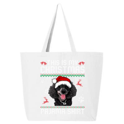 This Is My Christmas Poodle Dog Pajama Merry Xmas Gift 25L Jumbo Tote