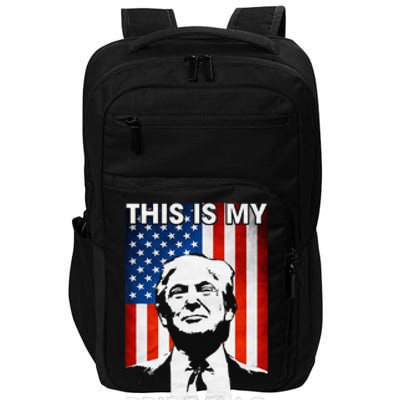 This Is My Pride Flag Trump American Flag Impact Tech Backpack