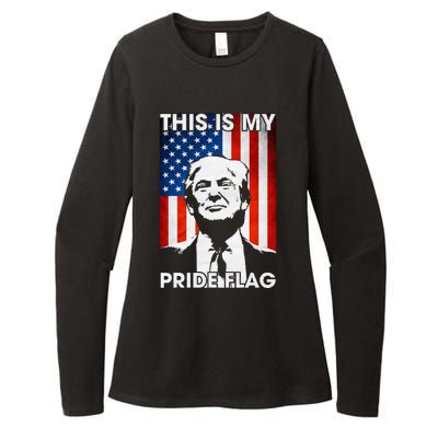 This Is My Pride Flag Trump American Flag Womens CVC Long Sleeve Shirt