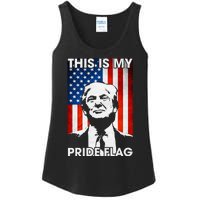 This Is My Pride Flag Trump American Flag Ladies Essential Tank