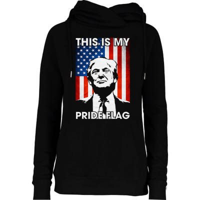 This Is My Pride Flag Trump American Flag Womens Funnel Neck Pullover Hood