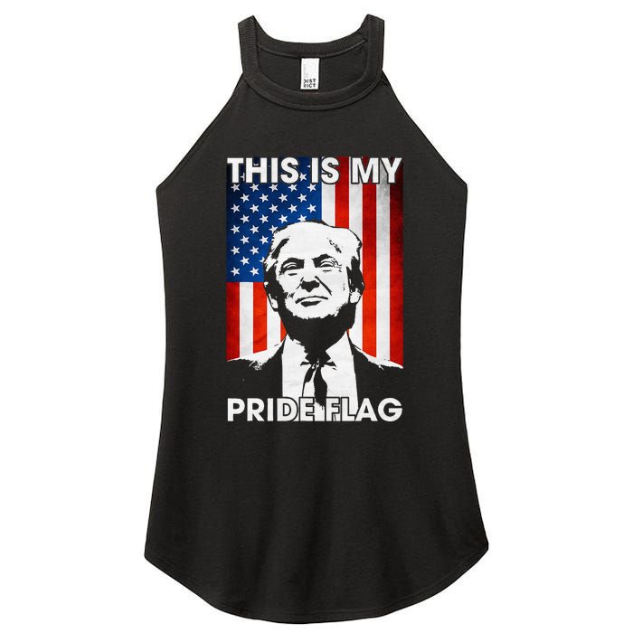 This Is My Pride Flag Trump American Flag Women's Perfect Tri Rocker Tank