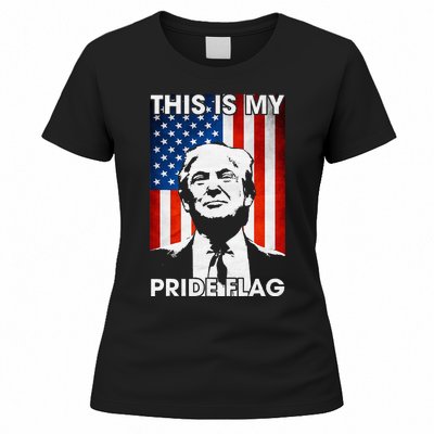 This Is My Pride Flag Trump American Flag Women's T-Shirt