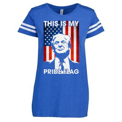 This Is My Pride Flag Trump American Flag Enza Ladies Jersey Football T-Shirt