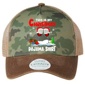 This Is My Christmas Pajama Gift Xmas Santa Wine Er Great Gift Legacy Tie Dye Trucker Hat