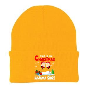 This Is My Christmas Pajama Gift Xmas Santa Wine Er Great Gift Knit Cap Winter Beanie