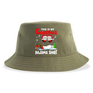 This Is My Christmas Pajama Gift Xmas Santa Wine Er Great Gift Sustainable Bucket Hat