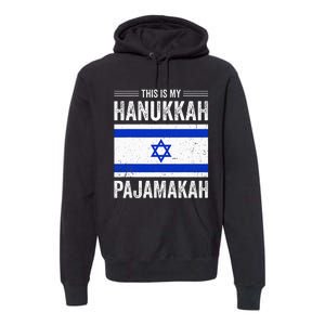 This Is My Hanukkah Pajamakah Pj Pajama Funny Gift  Premium Hoodie