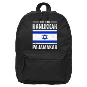 This Is My Hanukkah Pajamakah Pj Pajama Funny Gift  16 in Basic Backpack