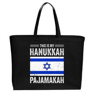 This Is My Hanukkah Pajamakah Pj Pajama Funny Gift  Cotton Canvas Jumbo Tote