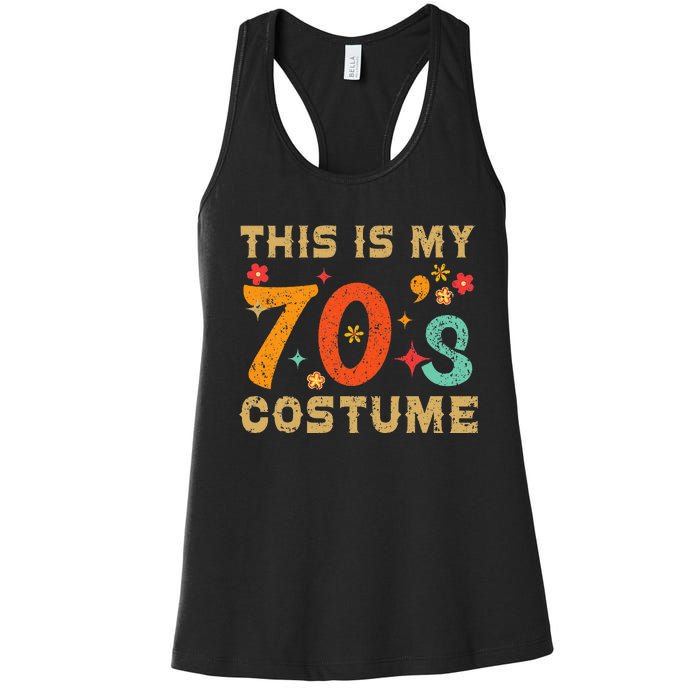 This Is My 70S Costume 1970s Seventies Theme Women's Racerback Tank