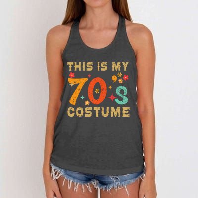 This Is My 70S Costume 1970s Seventies Theme Women's Knotted Racerback Tank