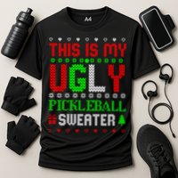 This Is My Ugly Pickleball Sweater Christmas Cooling Performance Crew T-Shirt