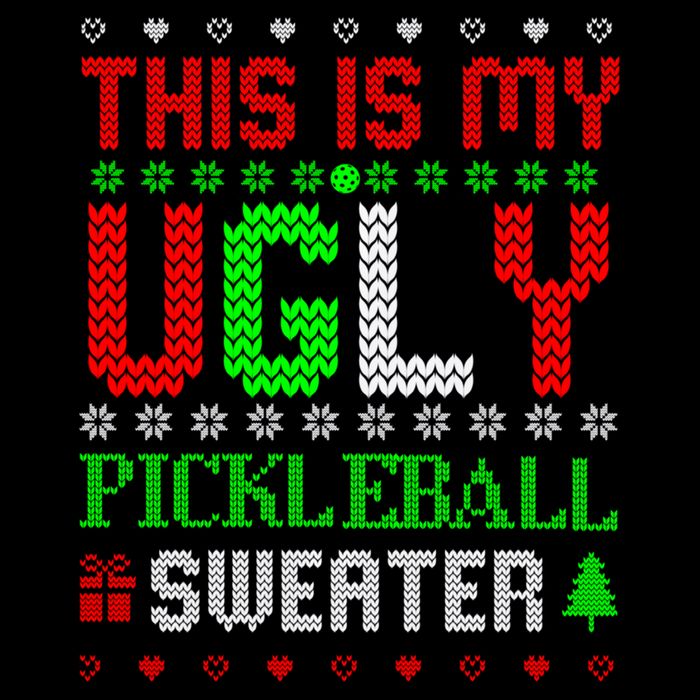 This Is My Ugly Pickleball Sweater Christmas Sustainable Bucket Hat