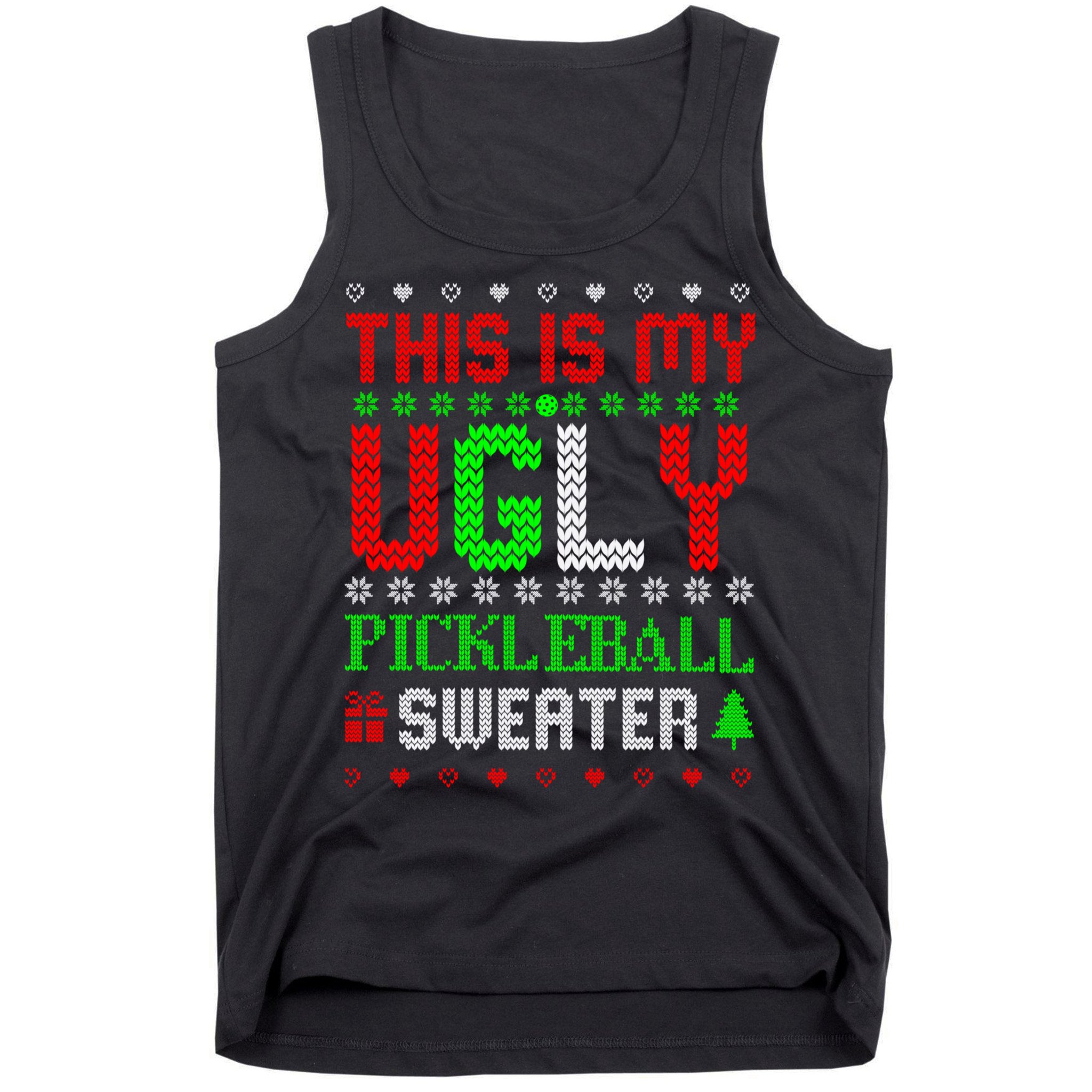 This Is My Ugly Pickleball Sweater Christmas Tank Top