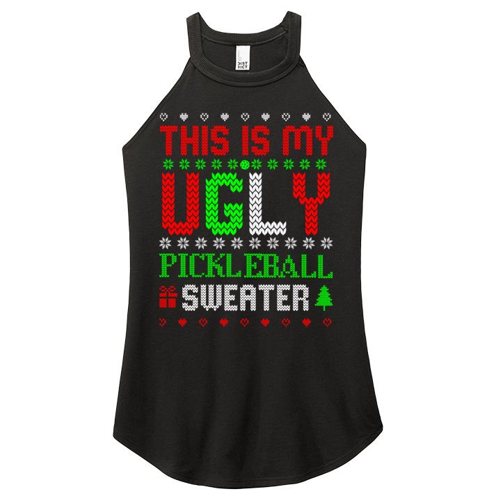 This Is My Ugly Pickleball Sweater Christmas Women's Perfect Tri Rocker Tank