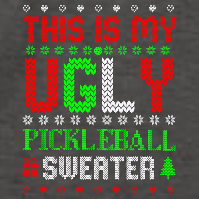 This Is My Ugly Pickleball Sweater Christmas Vector Backpack