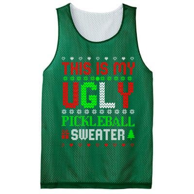 This Is My Ugly Pickleball Sweater Christmas Mesh Reversible Basketball Jersey Tank