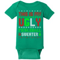 This Is My Ugly Pickleball Sweater Christmas Baby Bodysuit