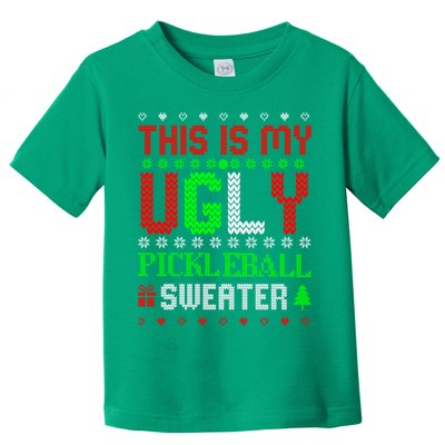 This Is My Ugly Pickleball Sweater Christmas Toddler T-Shirt