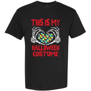 This Is My Halloween Skeleton Hands Autism Awareness Garment-Dyed Heavyweight T-Shirt