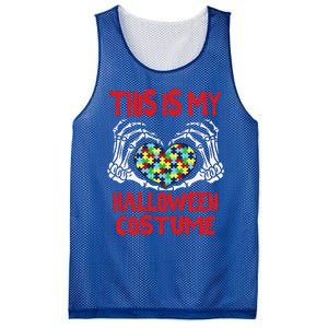 This Is My Halloween Skeleton Hands Autism Awareness Mesh Reversible Basketball Jersey Tank