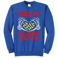 This Is My Halloween Skeleton Hands Autism Awareness Tall Sweatshirt