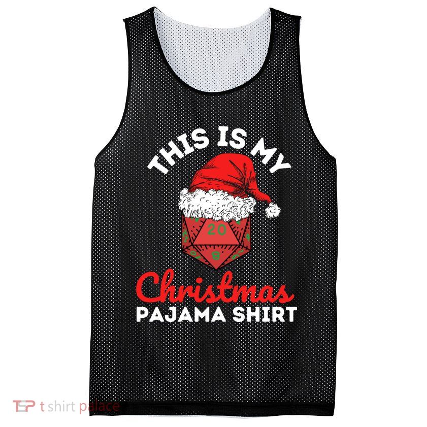 This Is My Christmas Dungeons And Pajama Mesh Reversible Basketball Jersey Tank