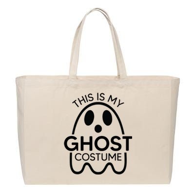 This Is My Ghost Costume Halloween Party Cotton Canvas Jumbo Tote