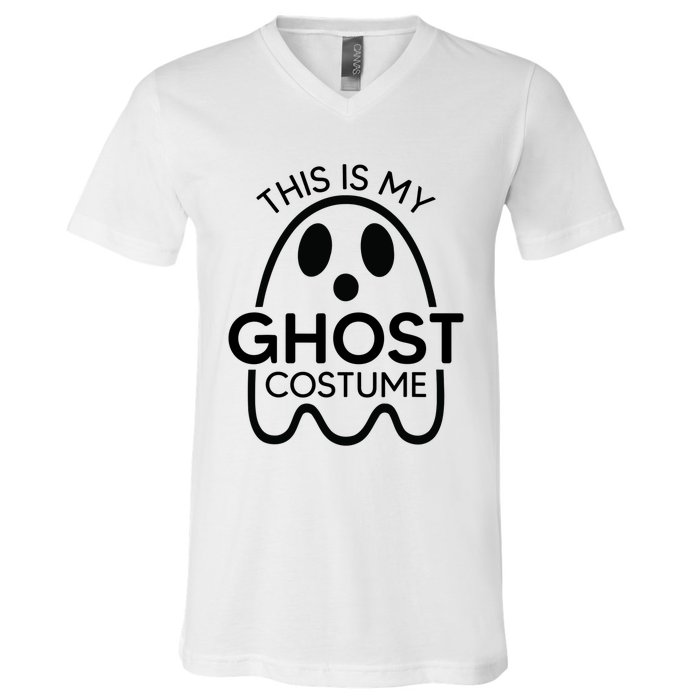 This Is My Ghost Costume Halloween Party V-Neck T-Shirt