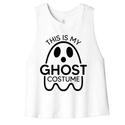 This Is My Ghost Costume Halloween Party Women's Racerback Cropped Tank