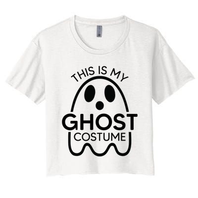 This Is My Ghost Costume Halloween Party Women's Crop Top Tee