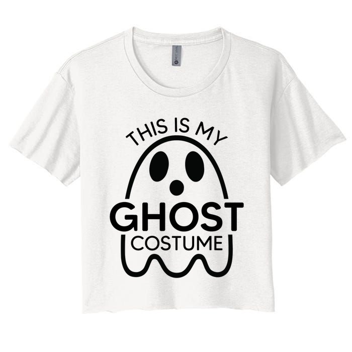 This Is My Ghost Costume Halloween Party Women's Crop Top Tee