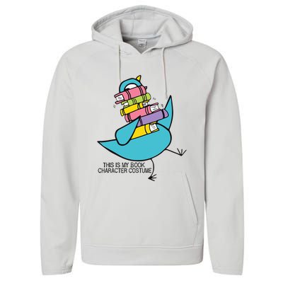 This Is My Book Character Costume Funny Pigeon Reading Performance Fleece Hoodie