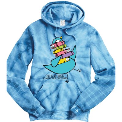 This Is My Book Character Costume Funny Pigeon Reading Tie Dye Hoodie