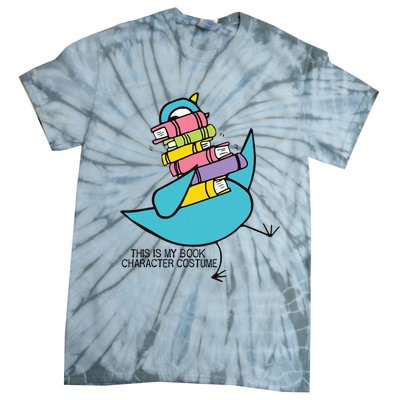 This Is My Book Character Costume Funny Pigeon Reading Tie-Dye T-Shirt