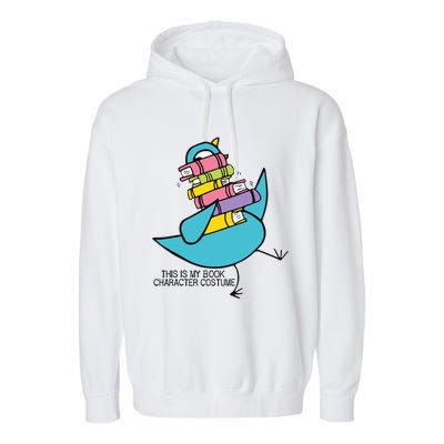 This Is My Book Character Costume Funny Pigeon Reading Garment-Dyed Fleece Hoodie