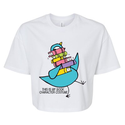 This Is My Book Character Costume Funny Pigeon Reading Bella+Canvas Jersey Crop Tee