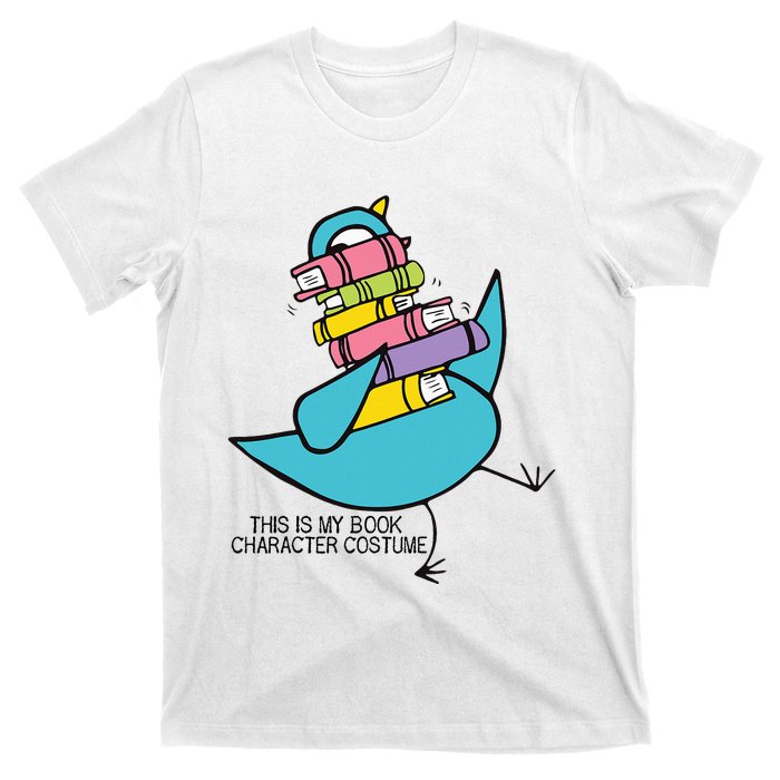 This Is My Book Character Costume Funny Pigeon Reading T-Shirt