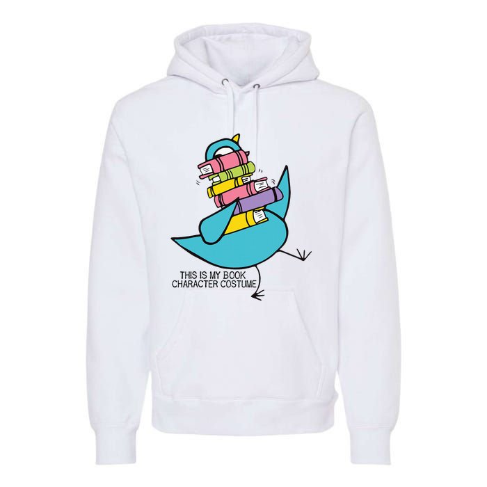 This Is My Book Character Costume Funny Pigeon Reading Premium Hoodie