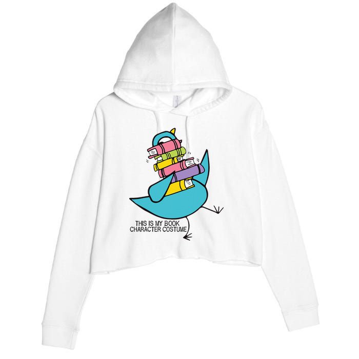 This Is My Book Character Costume Funny Pigeon Reading Crop Fleece Hoodie