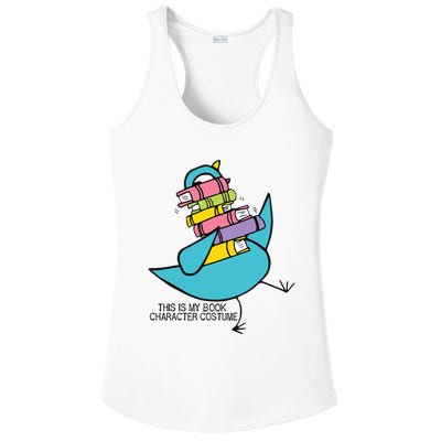 This Is My Book Character Costume Funny Pigeon Reading Ladies PosiCharge Competitor Racerback Tank