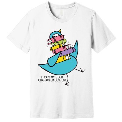 This Is My Book Character Costume Funny Pigeon Reading Premium T-Shirt